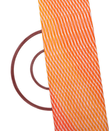 orange and yellow lehariya print kota doria fabric b136 4286